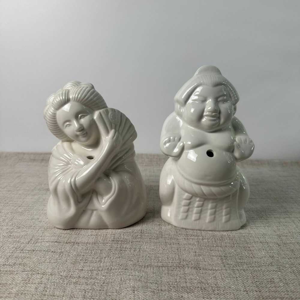 Vintage Dynasty Tiki Mugs DW121 DW132 | Geisha & Sumo Ceramic Cocktail Mugs